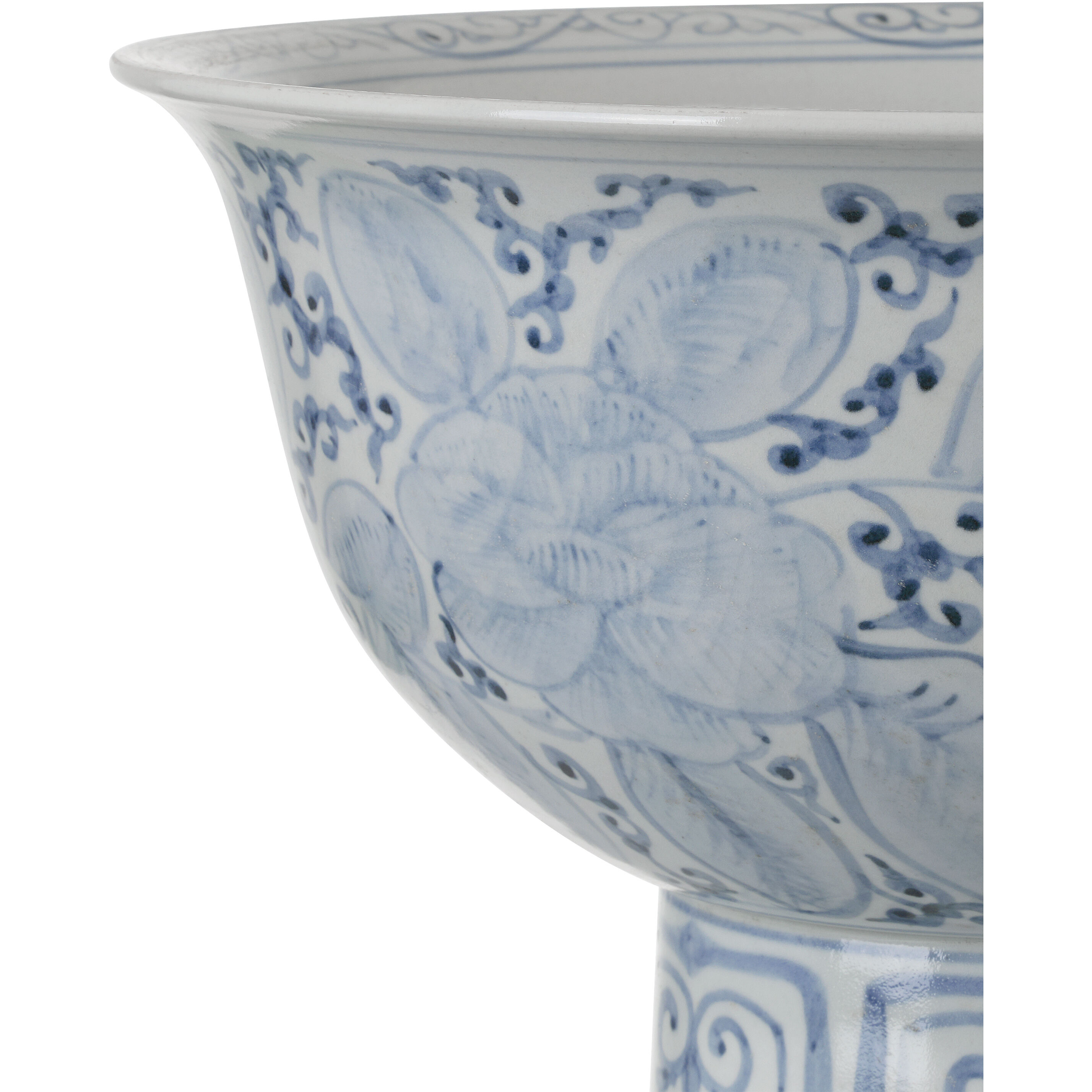 Ming Offering 13.5 inch Pedestal Bowl, Tall