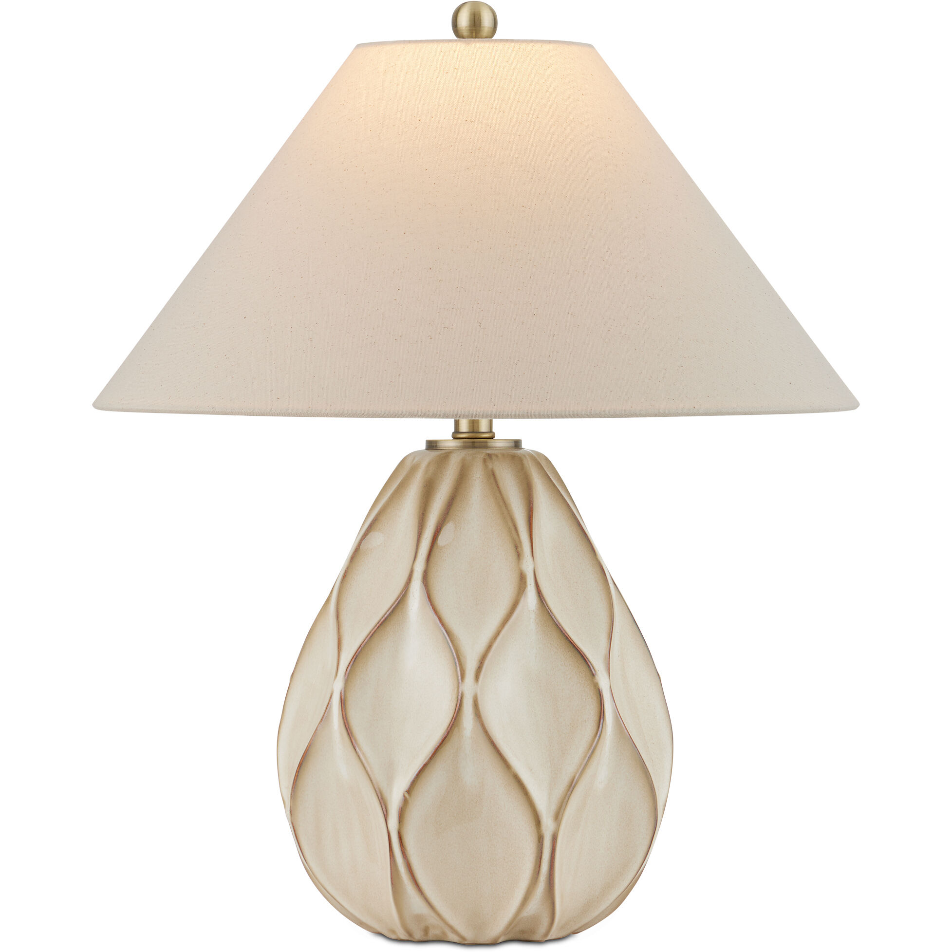 Edgemoor 23.25 inch 60 watt Beige/Dark Brown/Light Antique Brass Table Lamp Portable Light