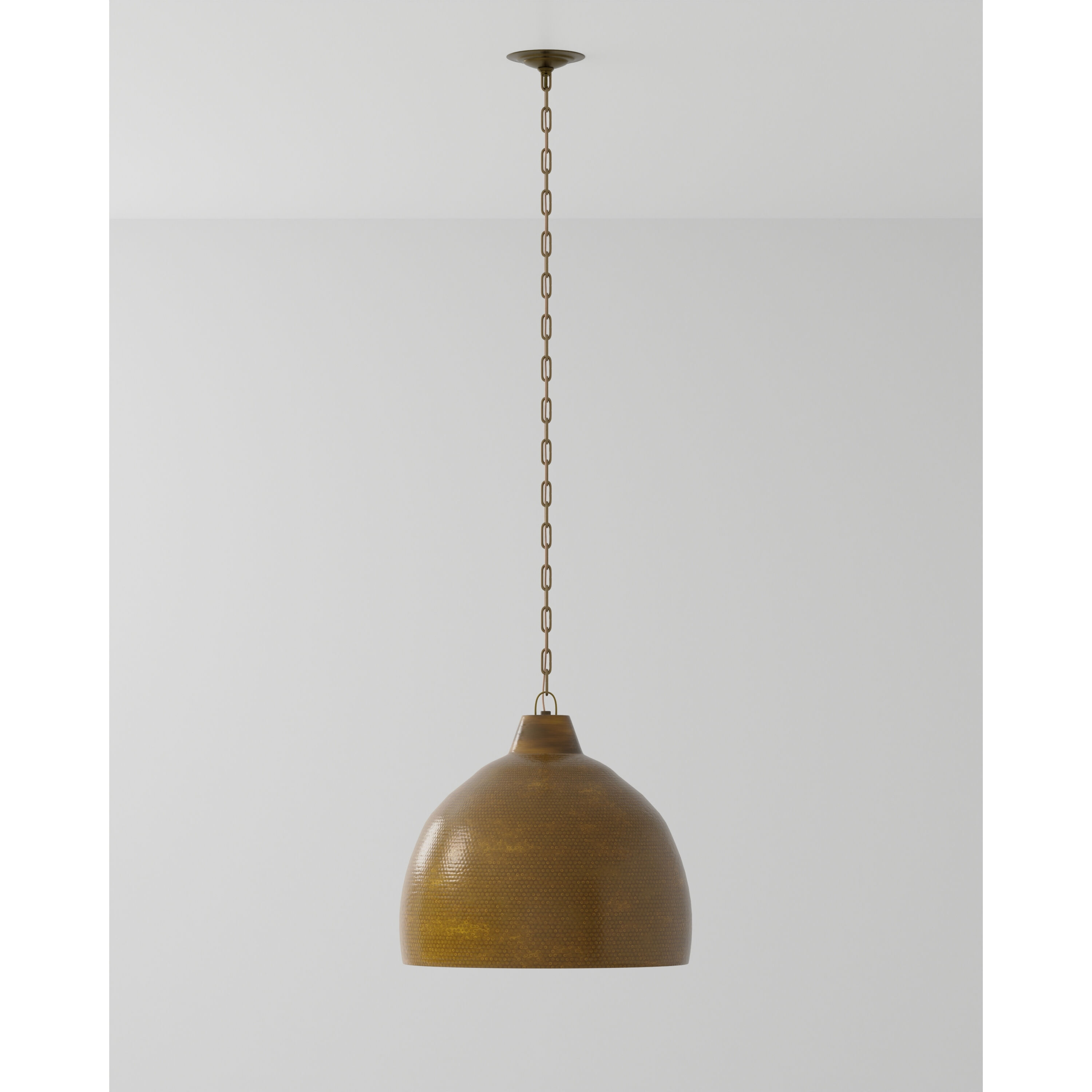 Earthshine 1 Light 22 inch Vintage Brass Pendant Ceiling Light, Large