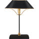 Daphne 16.5 inch 60 watt Black/Antique Gold Table Lamp Portable Light