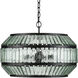 Centurion 6 Light 28.75 inch Clear and Satin Black Chandelier Ceiling Light