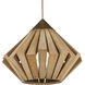 Plunge 1 Light 18 inch Brass and Toffee Pendant Ceiling Light