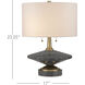 Jebel 23.25 inch 100 watt Natural/Brushed Brass Table Lamp Portable Light
