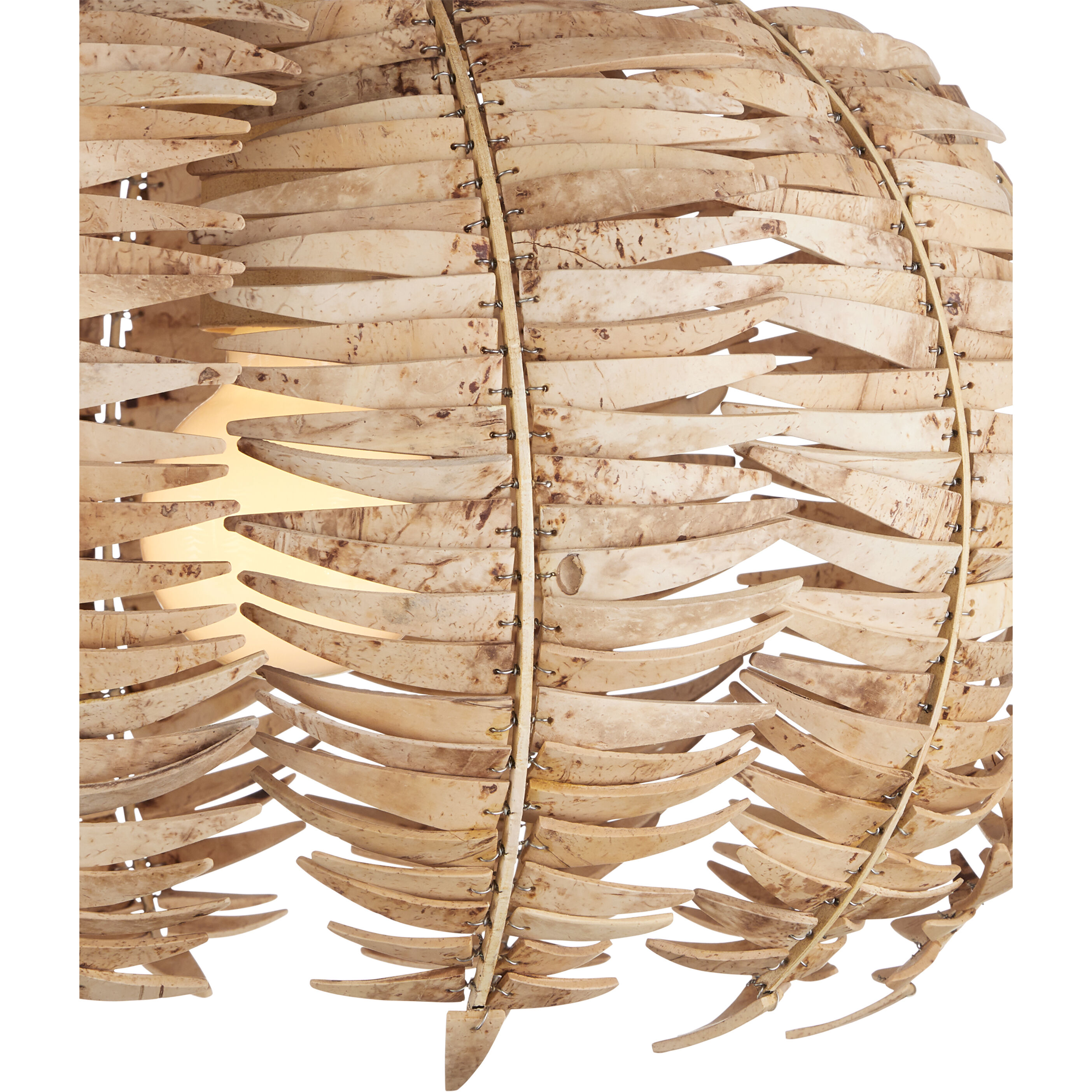 Tiptur LED 15.75 inch Natural/Coco Cream Semi-Flush Mount Ceiling Light