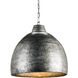 Earthshine 1 Light 22 inch Blackened Steel Pendant Ceiling Light, Large