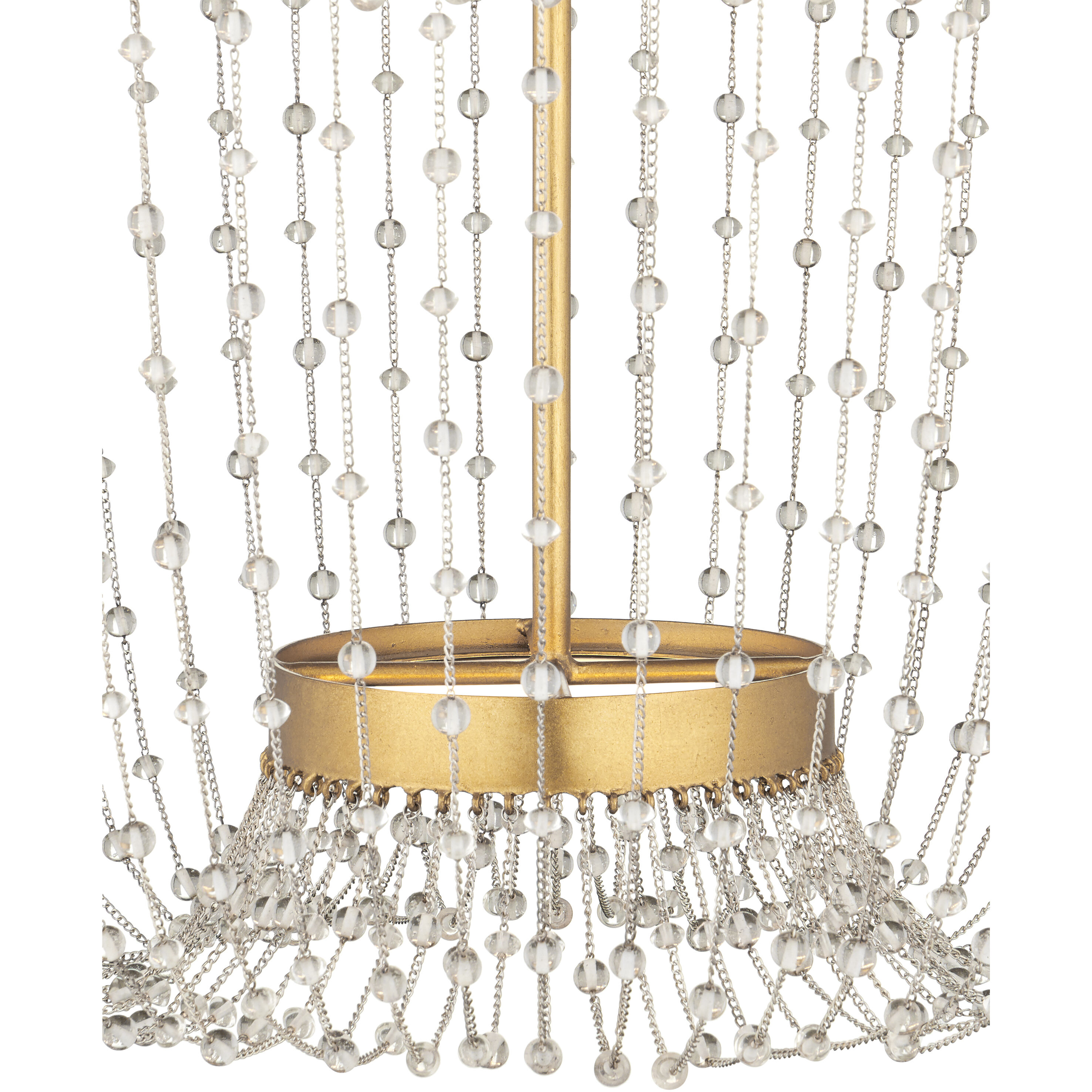 Mademoiselle 3 Light 22 inch Clear/Contemporary Gold Leaf/Contemporary Gold Chandelier Ceiling Light, Medium