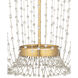 Mademoiselle 3 Light 22 inch Clear/Contemporary Gold Leaf/Contemporary Gold Chandelier Ceiling Light, Medium