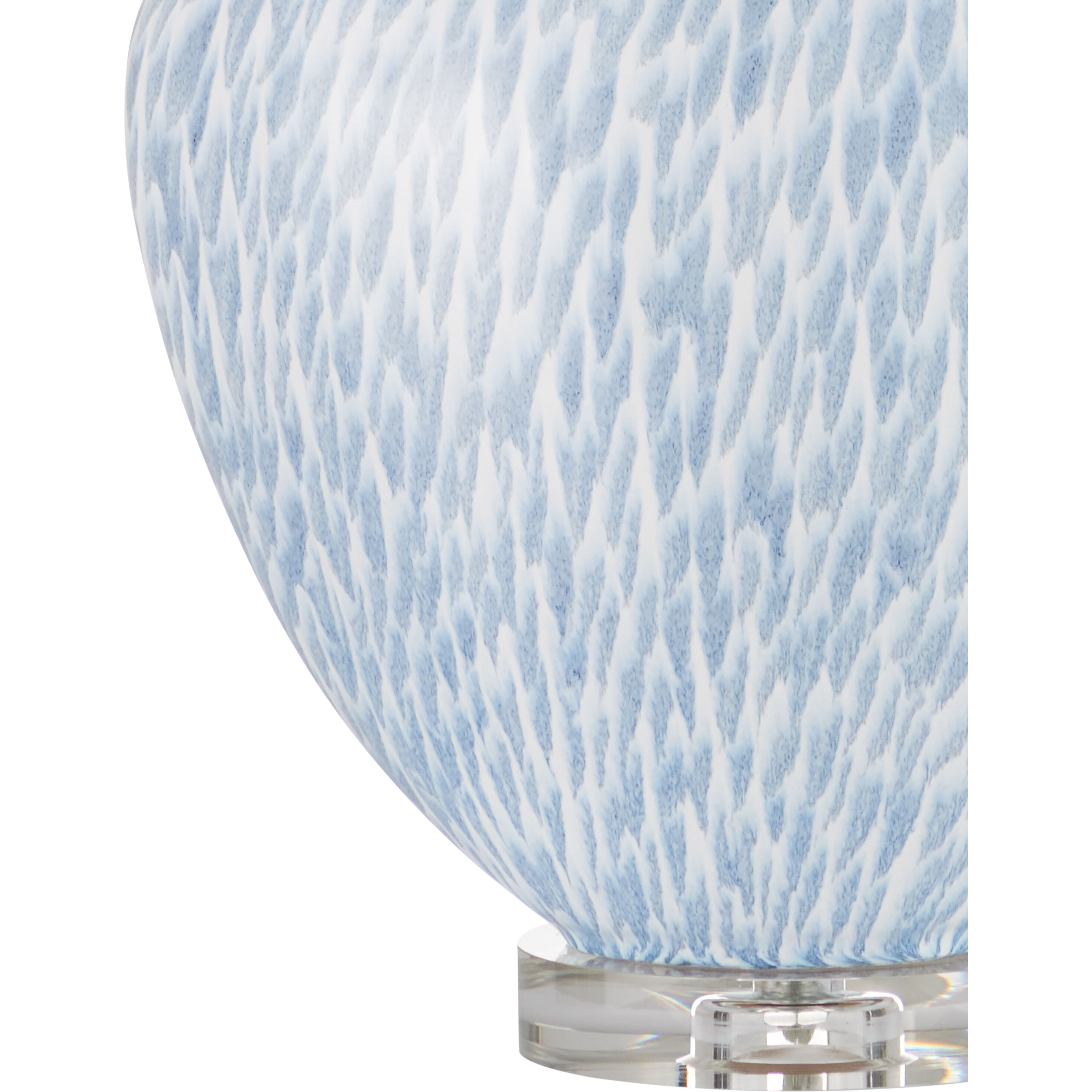 Tinney 26.25 inch 150.00 watt Blue/Clear Table Lamp Portable Light