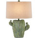 Cactus 27 inch 150 watt Antiqued Green Table Lamp Portable Light