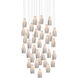 Posh 36 Light 33 inch White/Silver Multi-Drop Pendant Ceiling Light