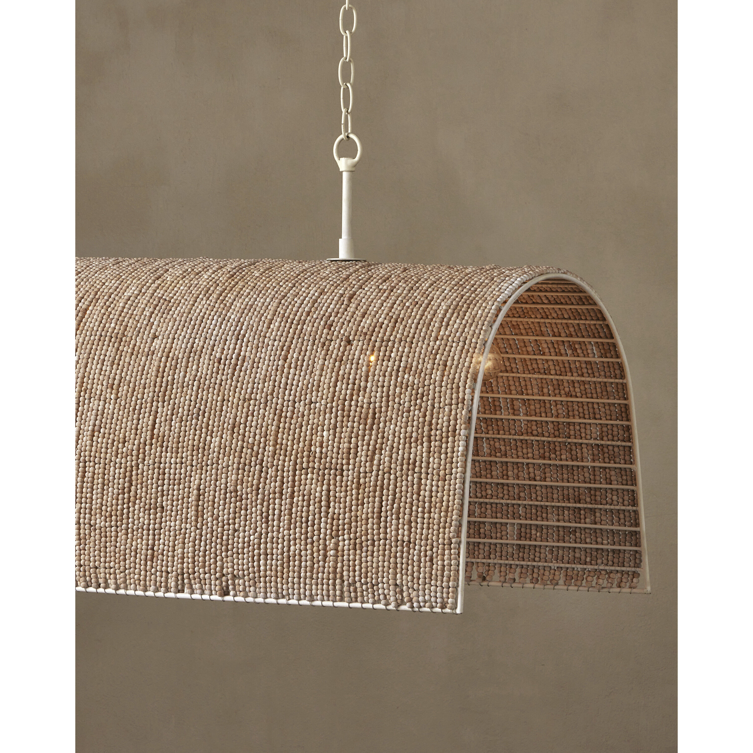 Aztec 7 Light 48 inch Whitewash and White Chandelier Ceiling Light