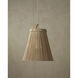 Parnell 1 Light 27.75 inch Natural/Beige/Frosted White Pendant Ceiling Light