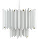 Syrie 5 Light 25.5 inch Sugar White/Painted Contemporary Gold Chandelier Ceiling Light