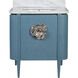 Briallen 30 X 34.25 inch Lacquered Blue Linen/Natural/White/Polished Nickel Vanity with Undermount Sink
