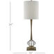 Giovanna 34 inch 100 watt Antique Brass/Clear Table Lamp Portable Light