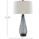 Nightcap 33.25 inch 150 watt Blue-Gray/Clear/Black Table Lamp Portable Light