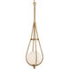 Passageway 1 Light 7.5 inch Natural and Dorado Gold and Frosted White Pendant Ceiling Light