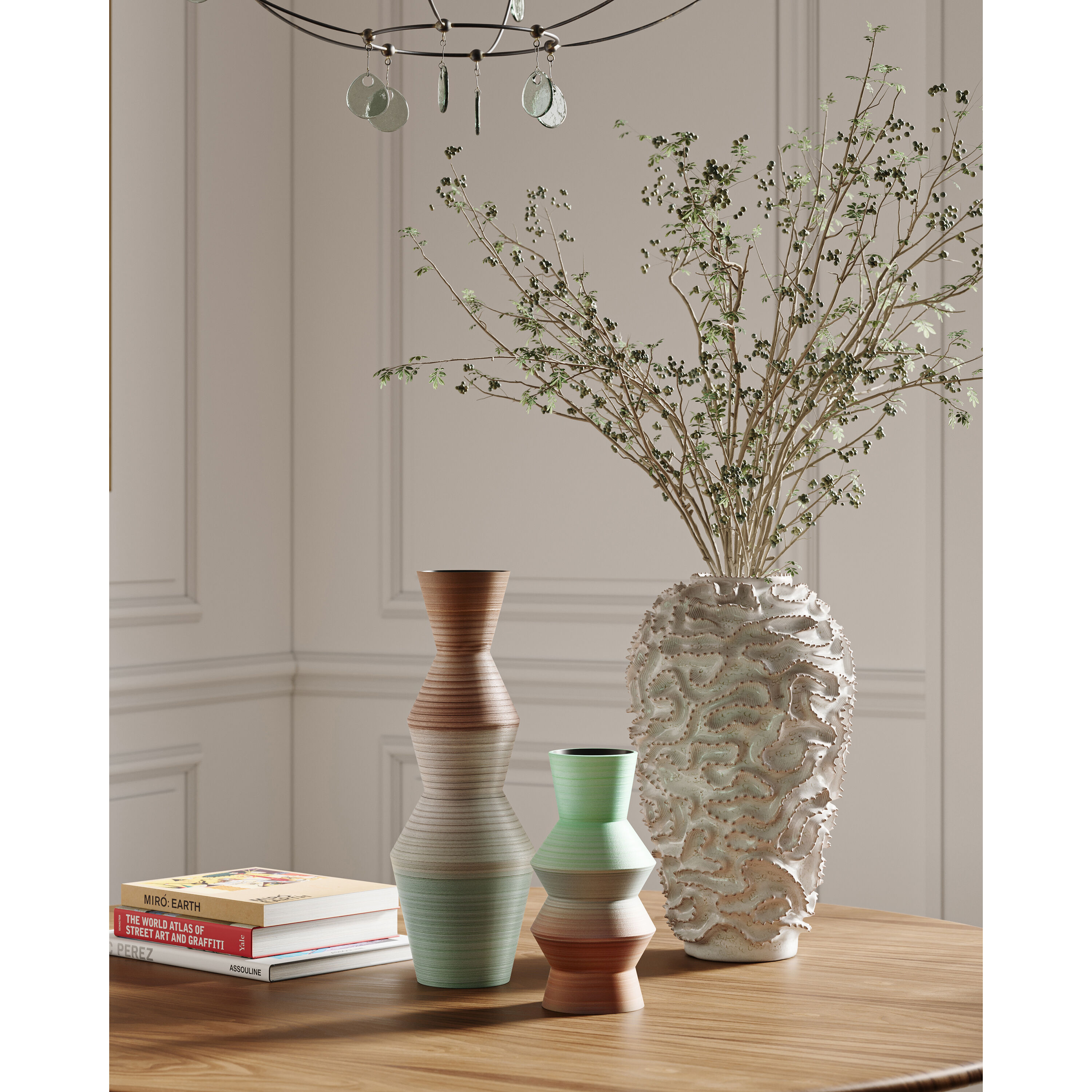 Happy 80's 18 inch Vases, Set of 2