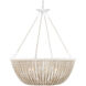 Wychwood 6 Light 32 inch Sugar White/Sandstone/White Chandelier Ceiling Light