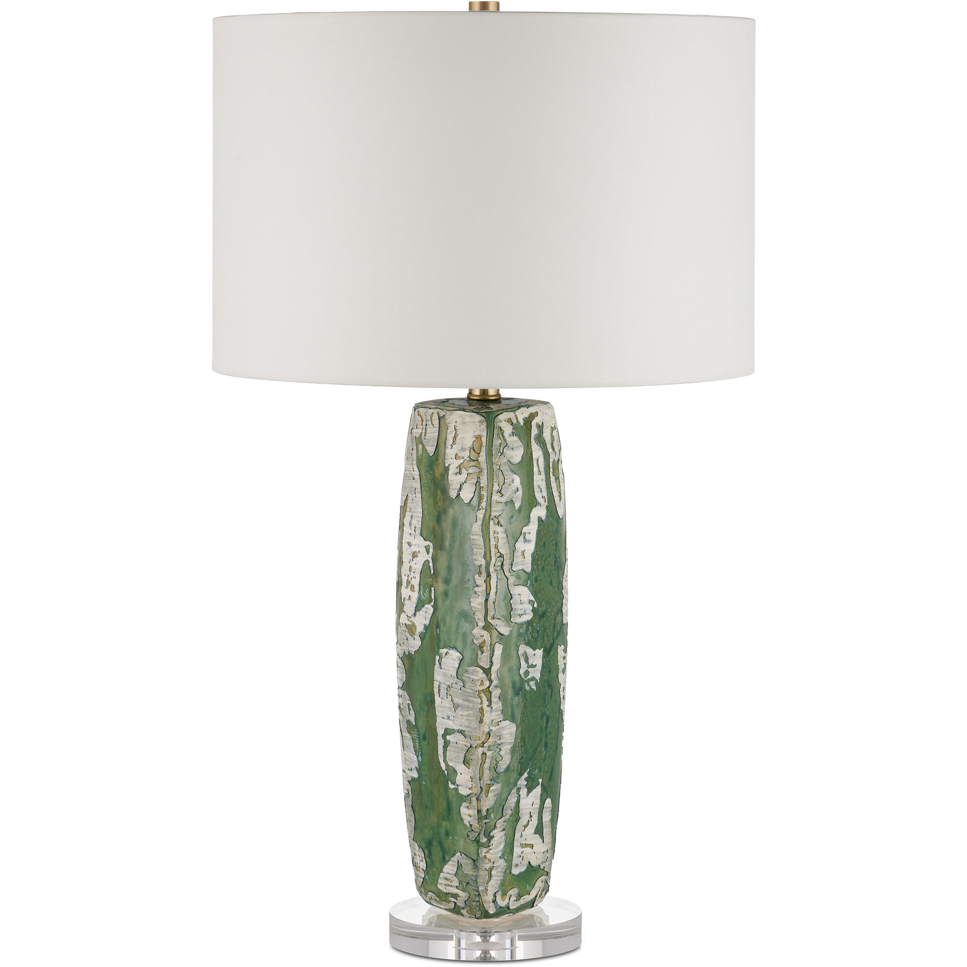 Zowan 29.25 inch 150 watt Matte Green Smoke/Clear Table Lamp Portable Light