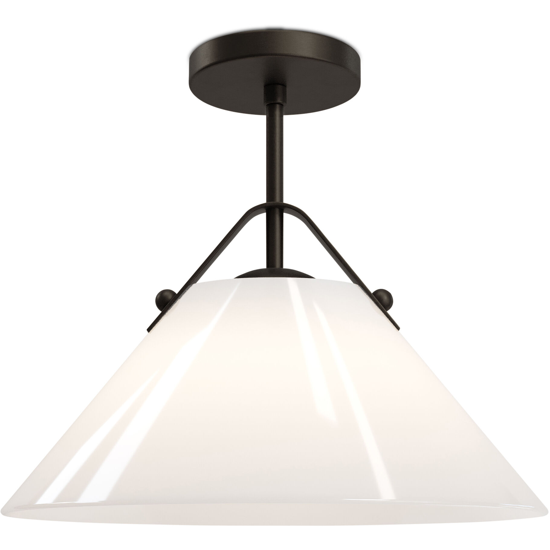 Bronwen 1 Light 19 inch Opaque White/Oil Rubbed Bronze Pendant Ceiling Light