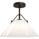 Bronwen 1 Light 19 inch Opaque White/Oil Rubbed Bronze Pendant Ceiling Light