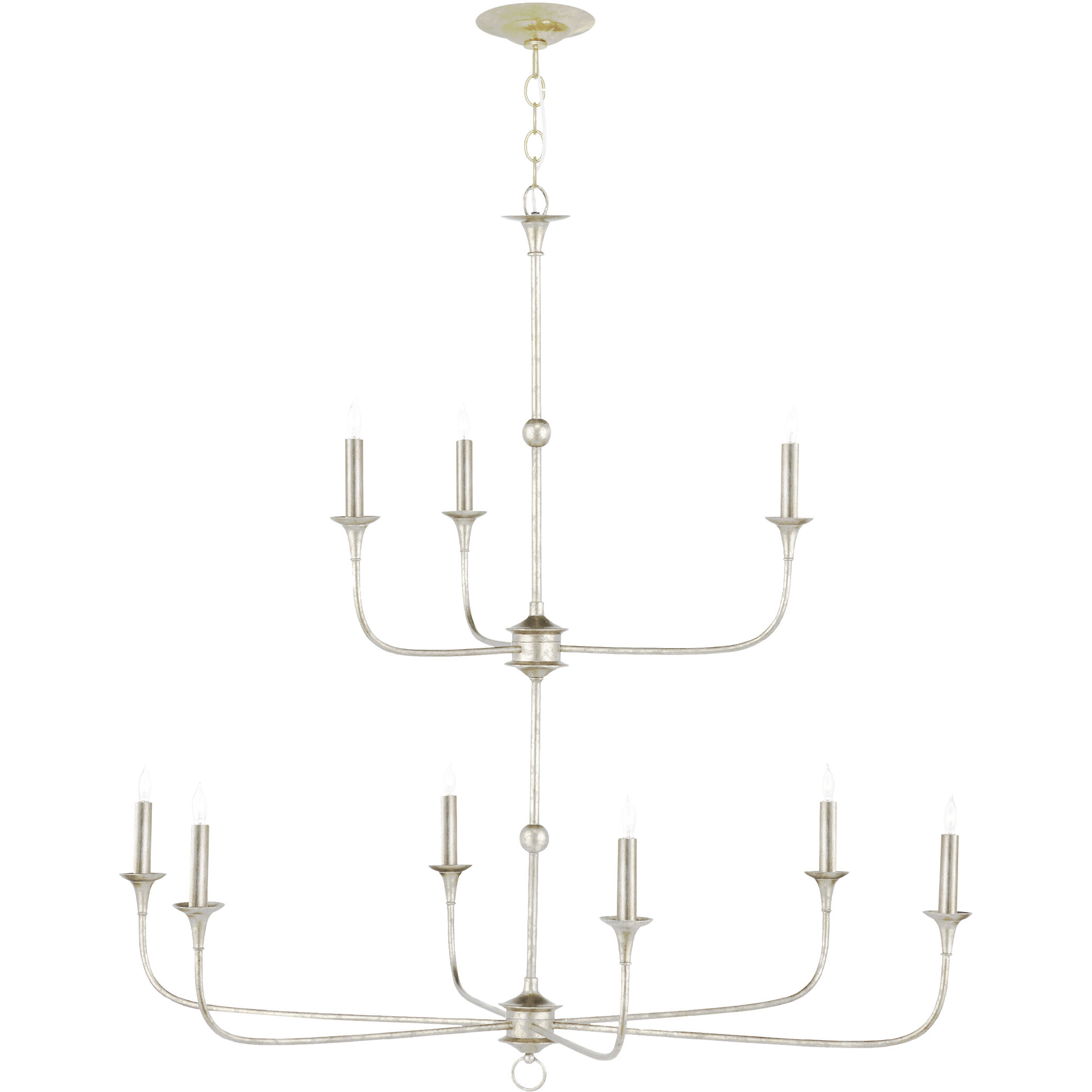 Nottaway 9 Light 44.25 inch Champagne Two-Tier Chandelier Ceiling Light