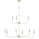 Nottaway 9 Light 44.25 inch Champagne Two-Tier Chandelier Ceiling Light