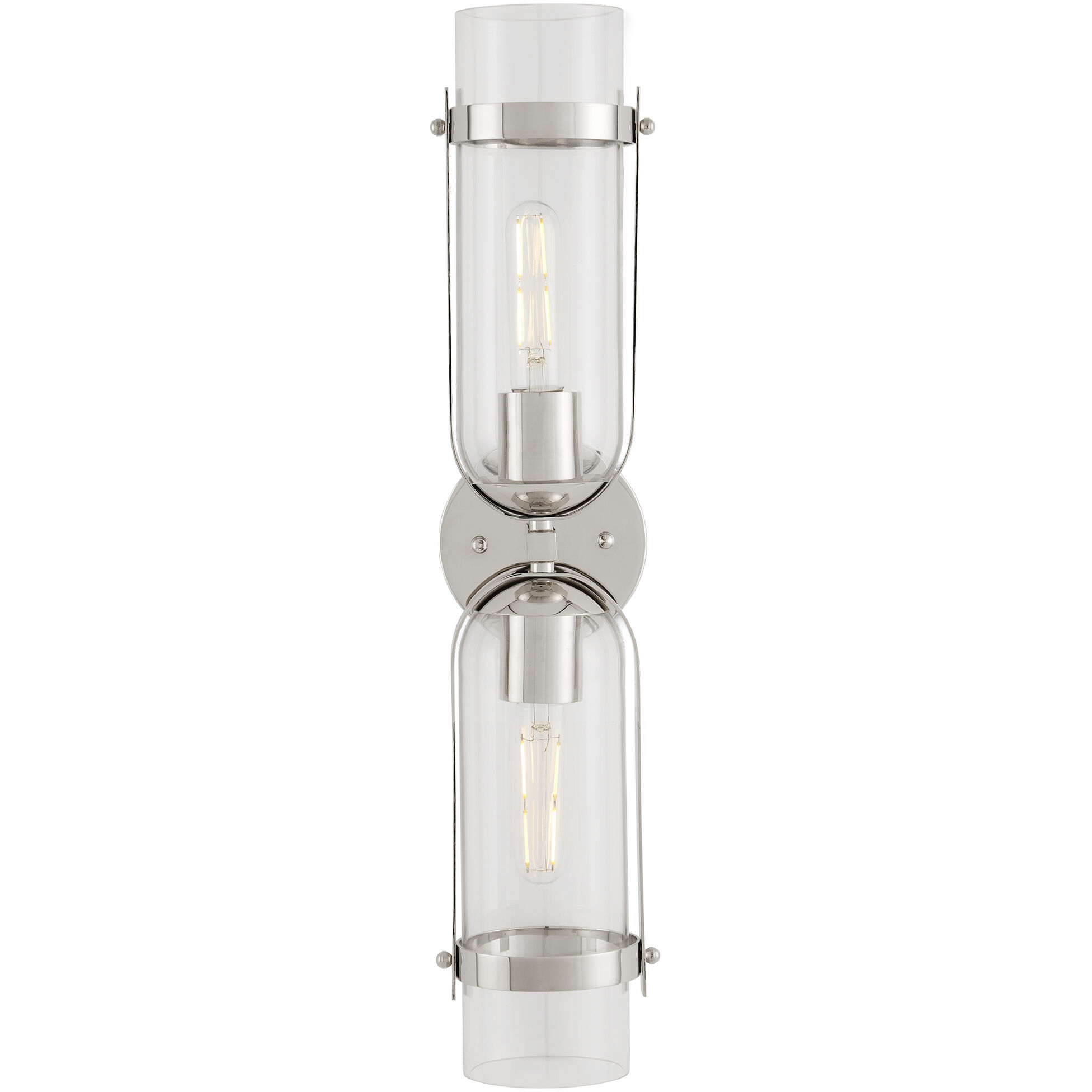 Bonardi 2 Light 5 inch Polished Nickel and Clear Bath Sconce Wall Light