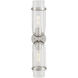 Bonardi 2 Light 5 inch Polished Nickel and Clear Bath Sconce Wall Light