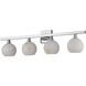 Bombelles 4 Light 38 inch Polished Nickel/Natural Bath Bar Wall Light