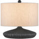 Mythmaker 17 inch 100 watt Black Granite/Satin Black Table Lamp Portable Light