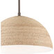 Tobago 1 Light 17 inch Bronze Gold/Sugar White/Natural Rope Pendant Ceiling Light