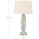 Motte 31.75 inch 150.00 watt White/Green/Pale Pink/Clear Table Lamp Portable Light