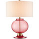 Jocasta 27.75 inch 150 watt Clear Red/Brass Table Lamp Portable Light