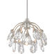 Crystal Bud 3 Light 13.5 inch Painted Silver/Contemporary Silver Leaf Multi-Drop Pendant Ceiling Light