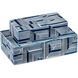 Cade 10.5 inch Blue/White Boxes, Set of 2