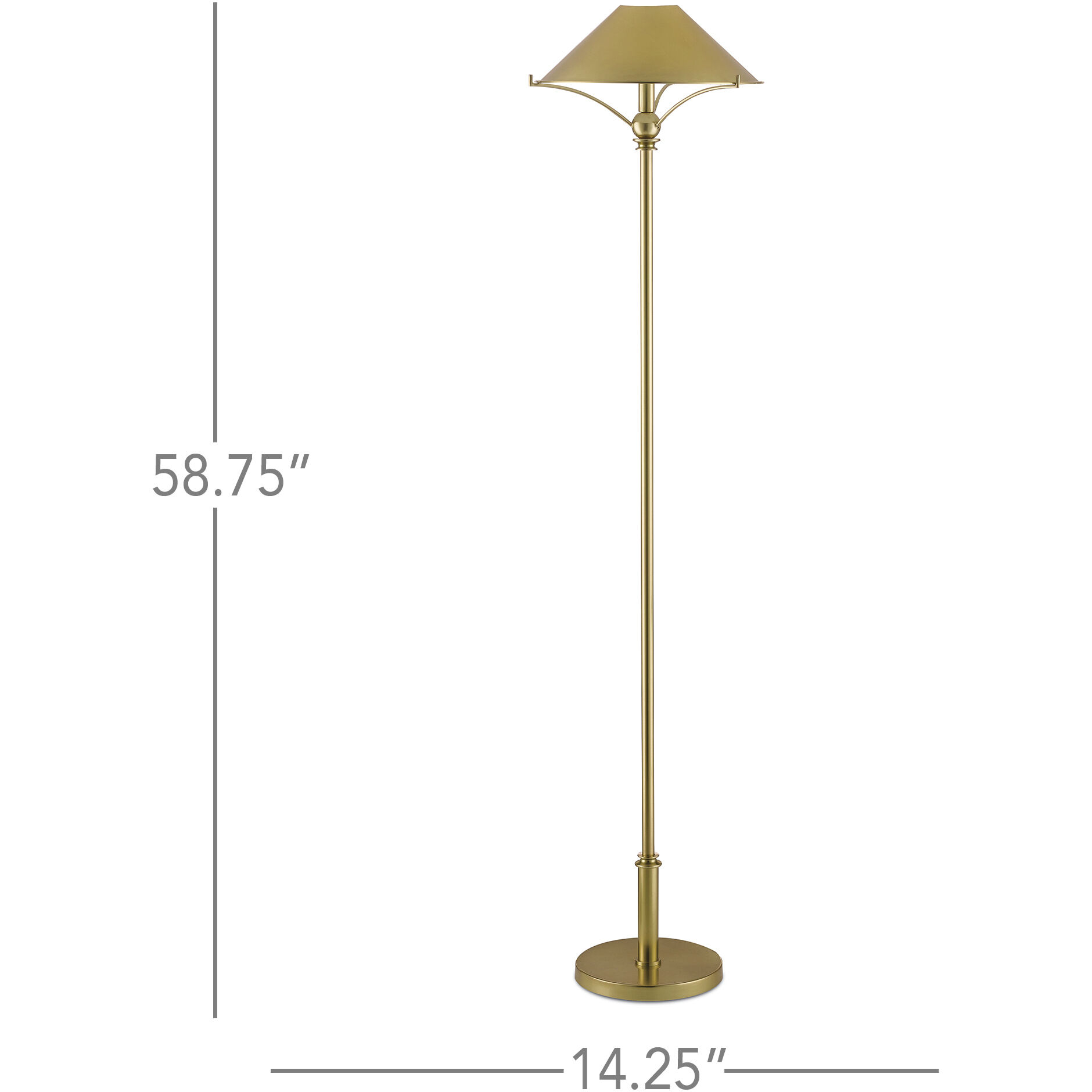 Maarla 58.75 inch 40 watt Polished Brass Table Lamp Portable Light