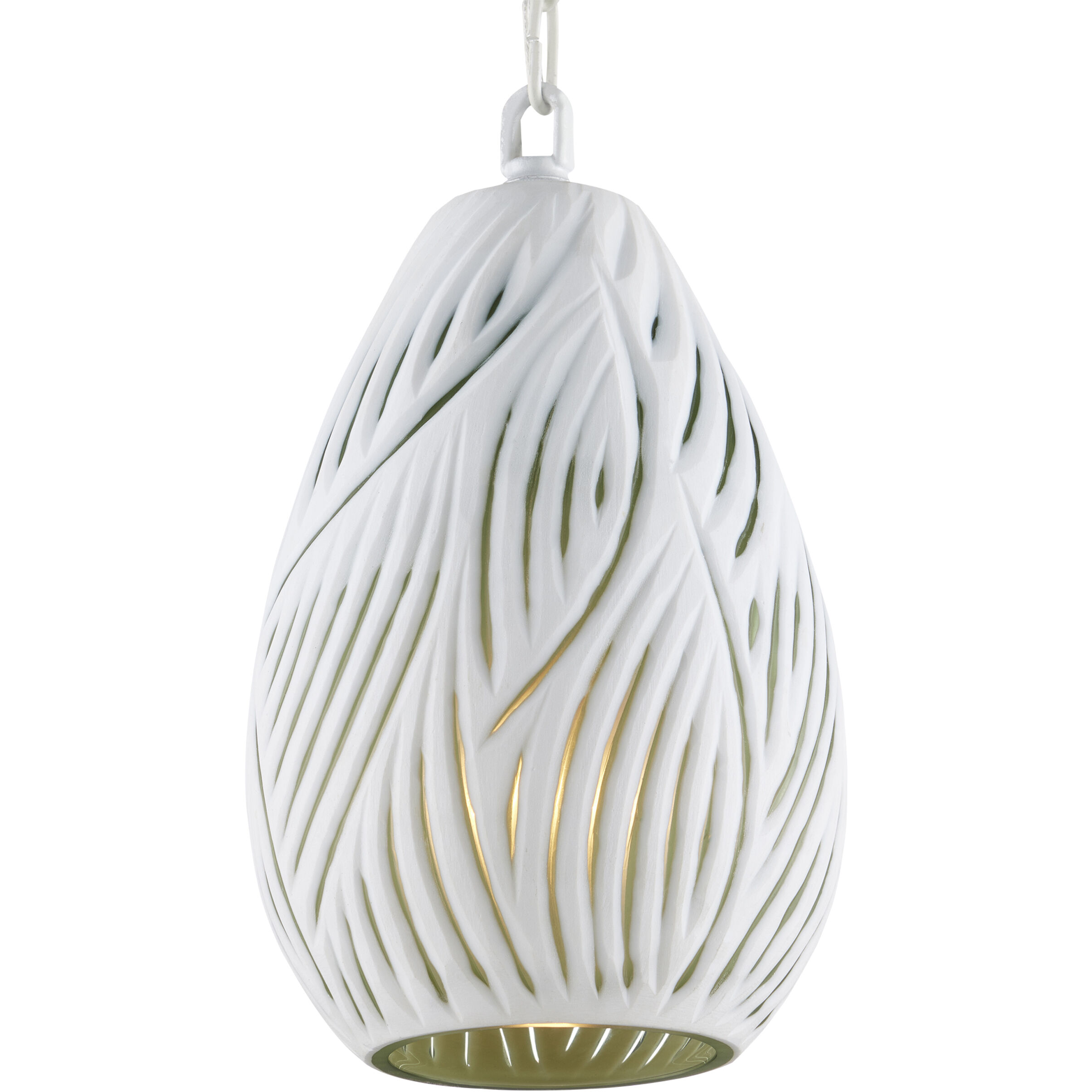 Midori 1 Light 7 inch White and Green Pendant Ceiling Light