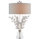 Forget-Me-Not 33.75 inch 75 watt Silver Leaf/Clear Table Lamp Portable Light