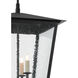 Bening 3 Light 16.75 inch Midnight Outdoor Hanging Lantern, Large