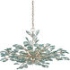 Baobab 8 Light 36 inch Clear/Contemporary Silver Leaf/Contemporary Silver Chandelier Ceiling Light, Medium