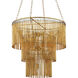 Mantra 7 Light 30 inch Gold Leaf Chandelier Ceiling Light