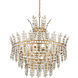 Bradshaw 4 Light 35.5 inch Frosted/Clear/Brass Chandelier Ceiling Light