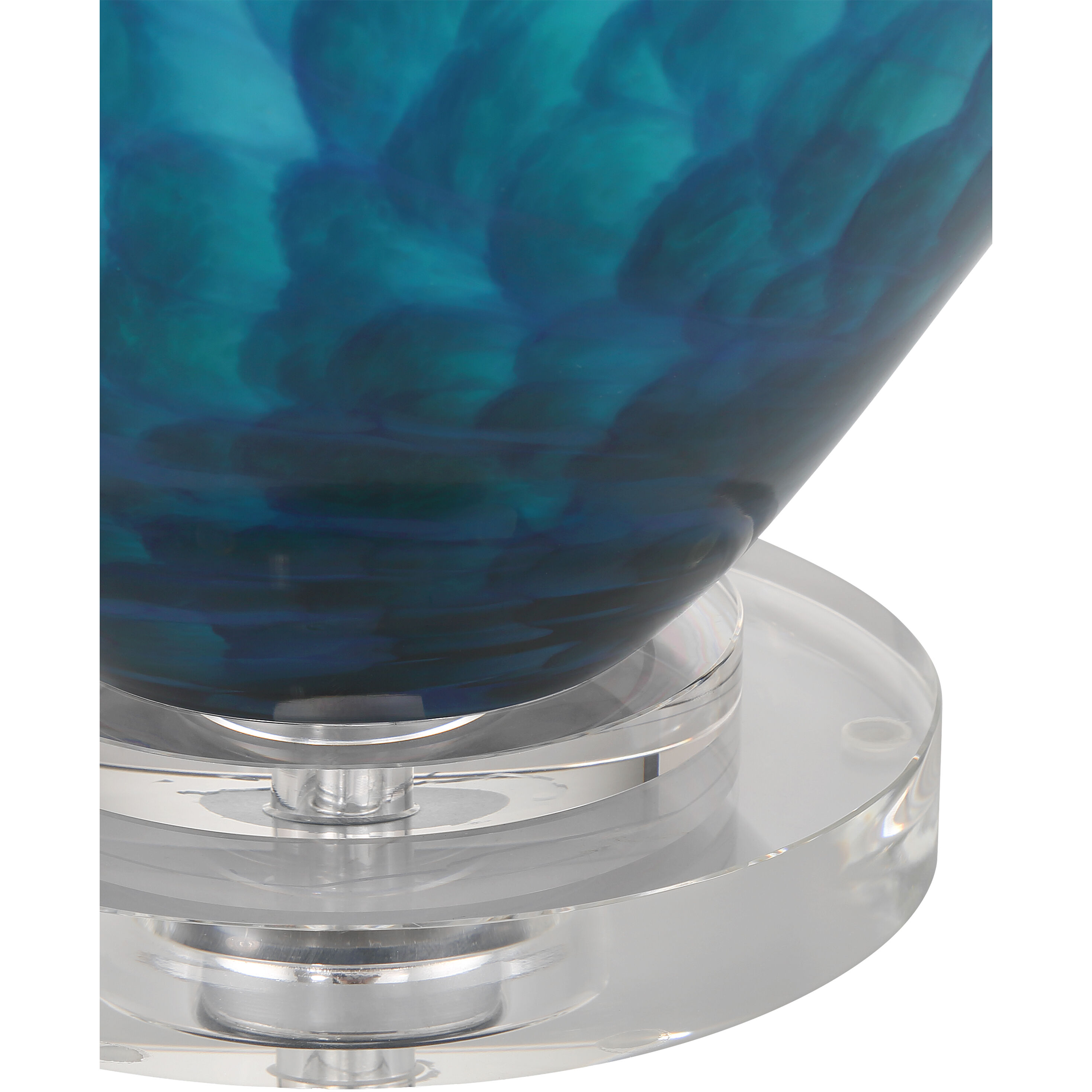 Sapphire 29.75 inch 150.00 watt Blue/Clear Table Lamp Portable Light