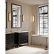Verona 36 X 34 inch Black Lacquered Linen/Natural/White/Champagne Vanity with Undermount Sink