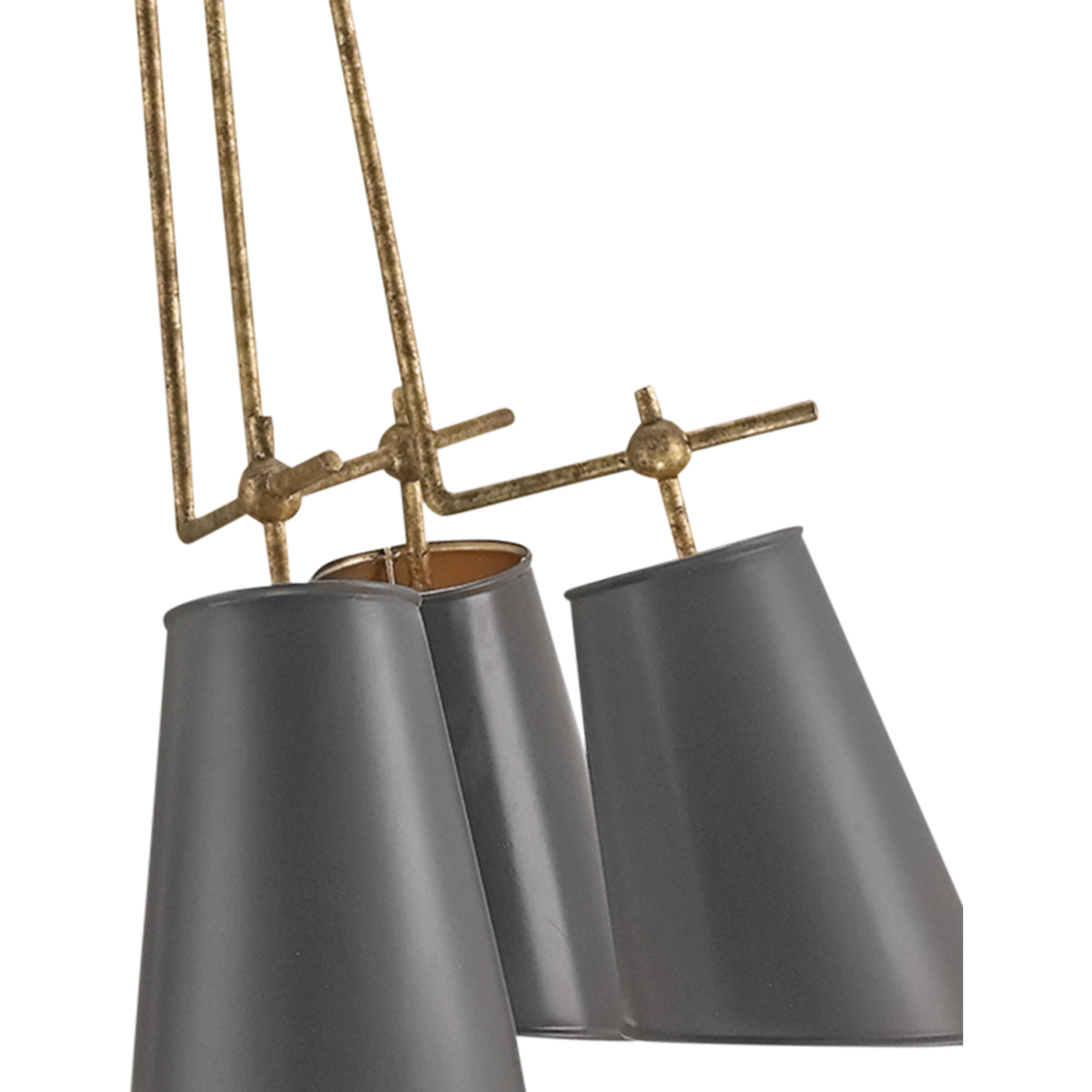 Jean-louis 6 Light 30 inch Old Brass/Marbella Black/Contemporary Gold Leaf Chandelier Ceiling Light