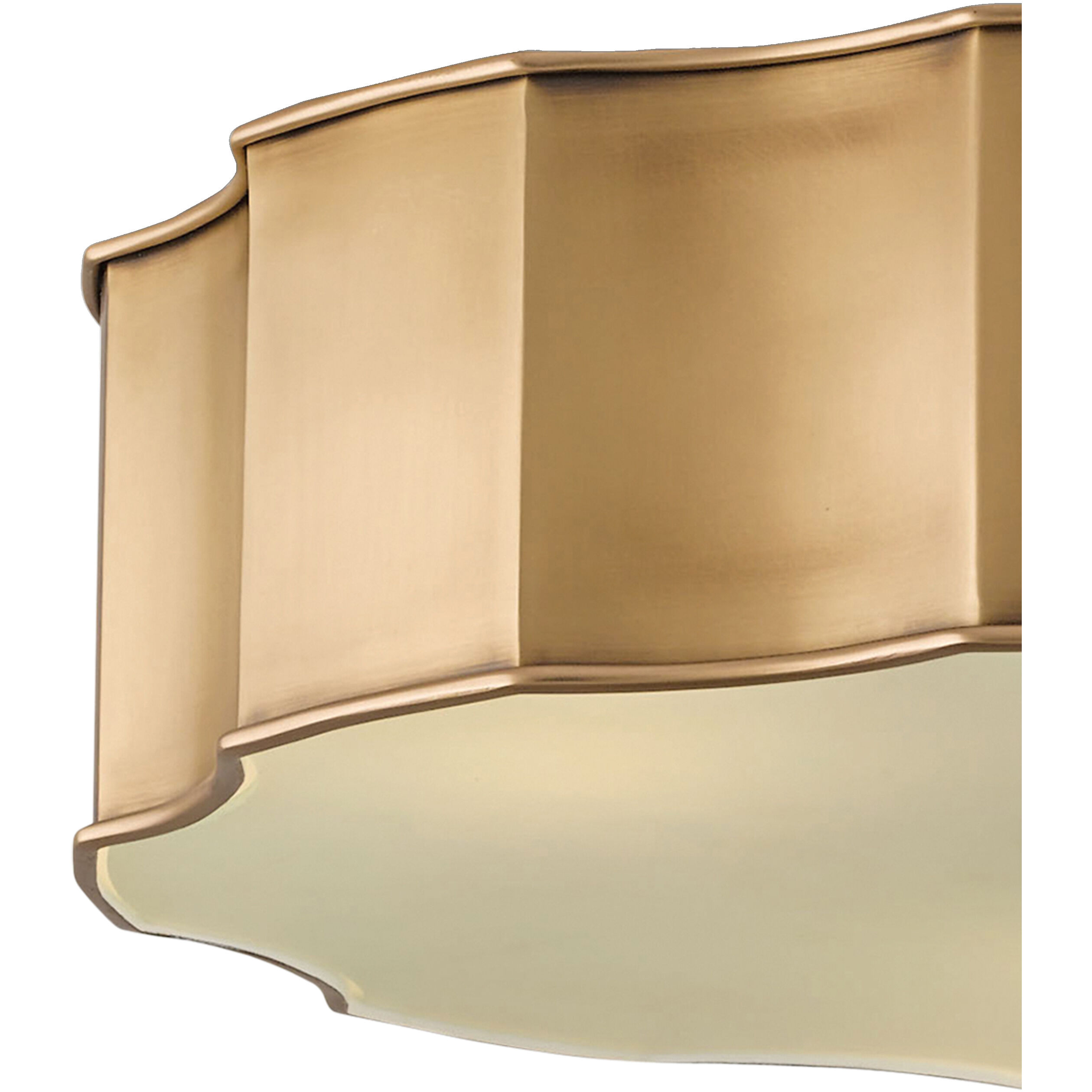 Wexford 3 Light 19.25 inch Antique Brass Flush Mount Ceiling Light