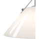 Bronwen 1 Light 19 inch Opaque White/Polished Nickel Pendant Ceiling Light