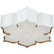 Grand Lotus 2 Light 19 inch Sugar White/Contemporary Gold Flush Mount Ceiling Light